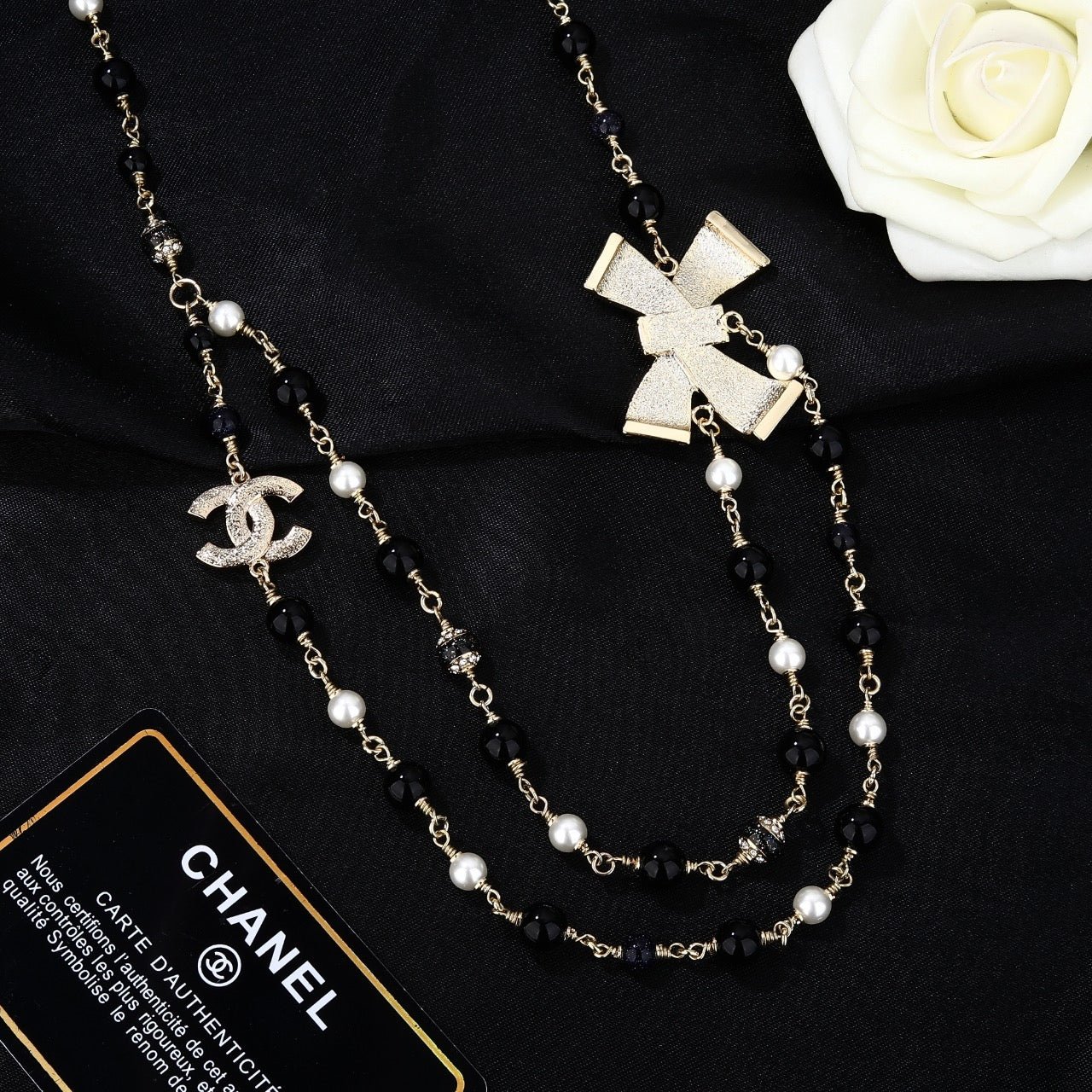 Chanel Bow Bead Waist Chain - Image 8