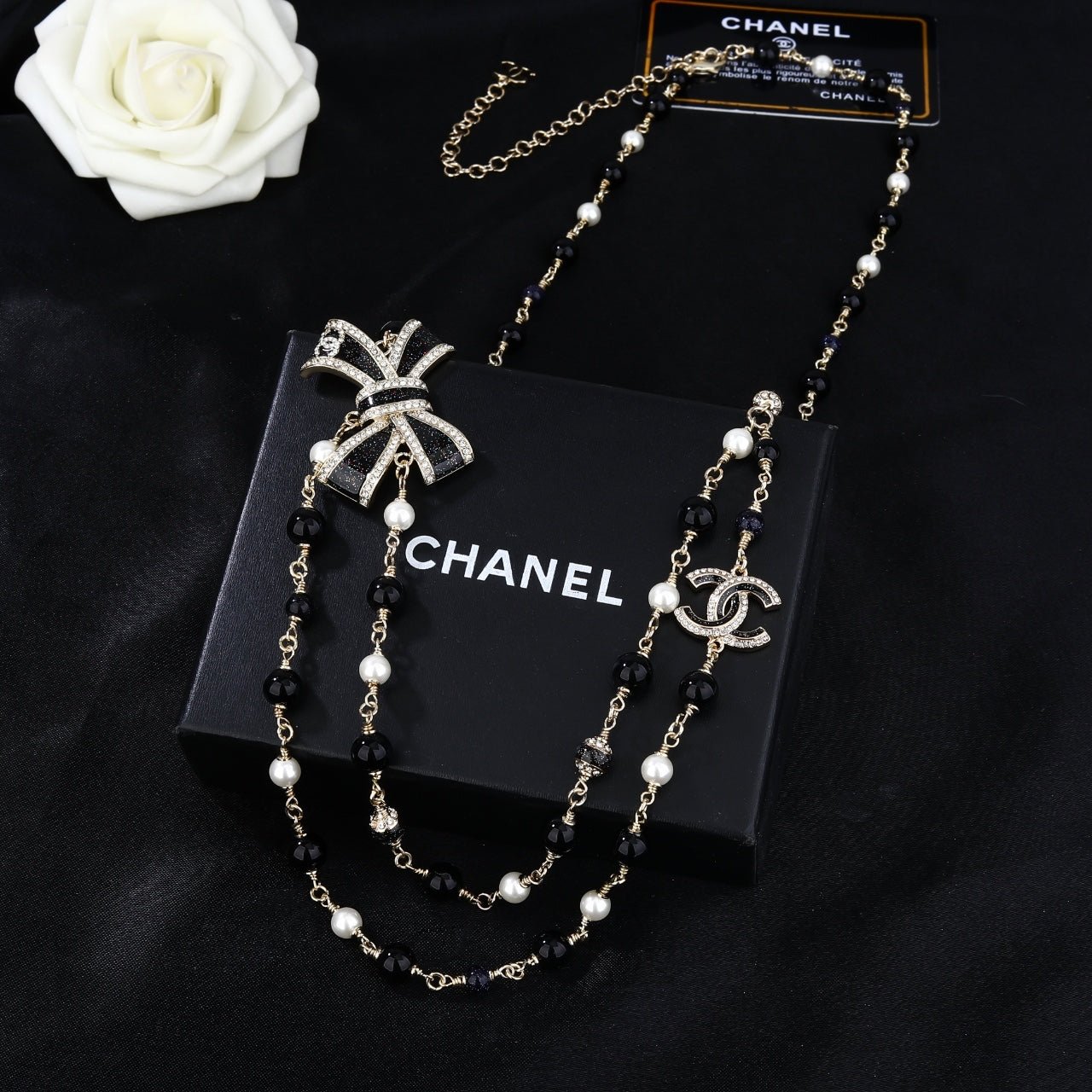Chanel Bow Bead Waist Chain - Image 2
