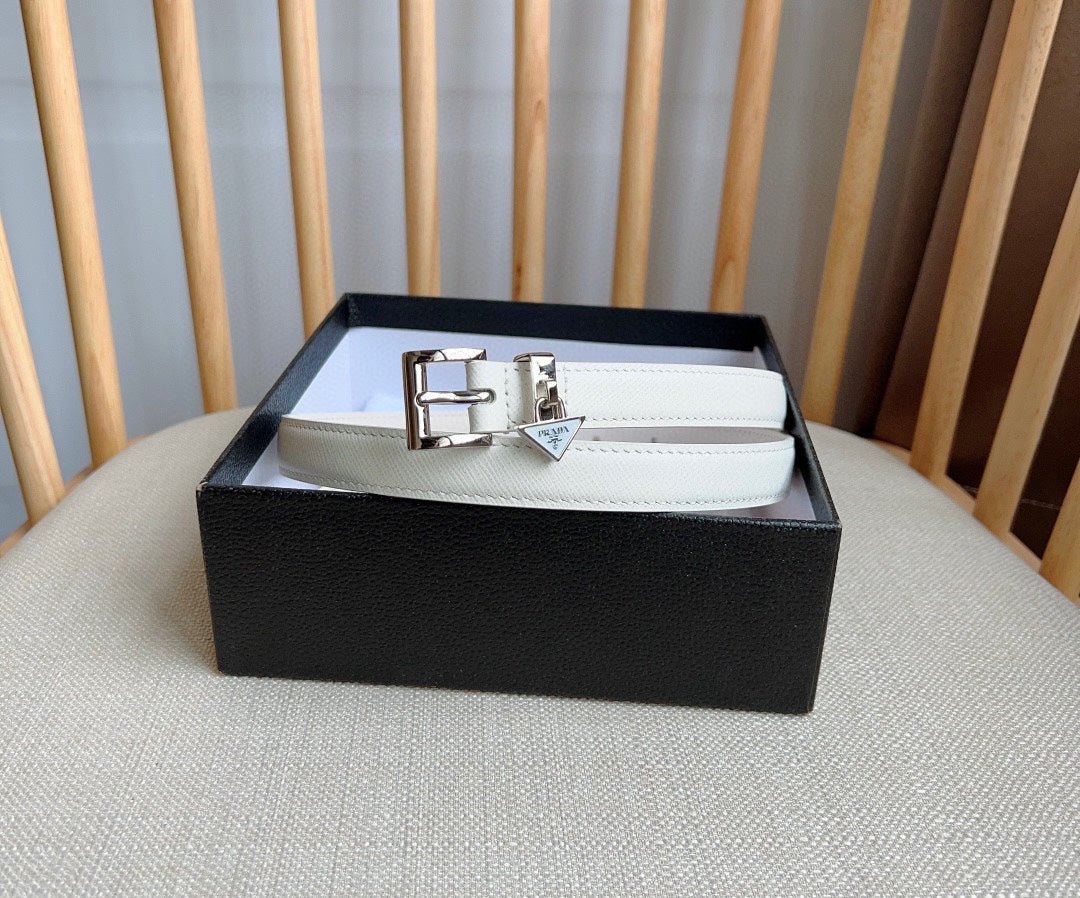 Alternative view of PRADA White Silver Buckle Belt