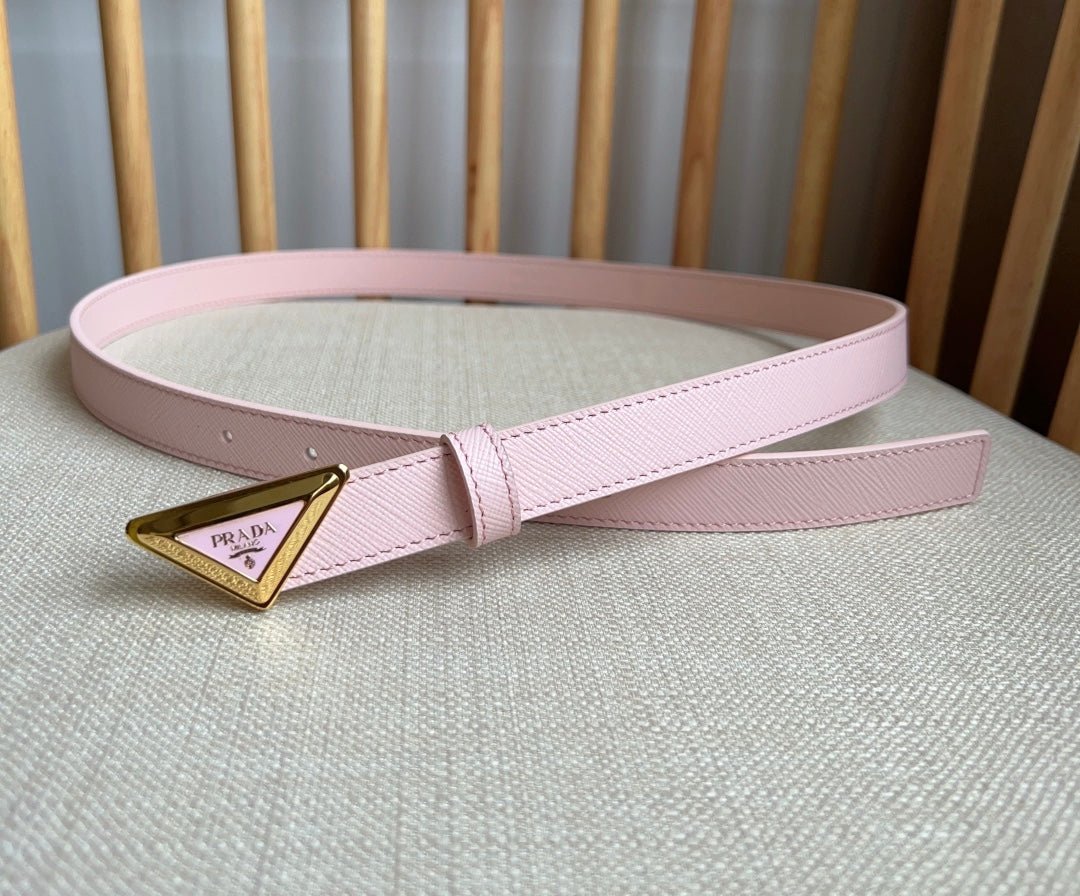 PRADA Pink Gold Logo Belt - Image 4