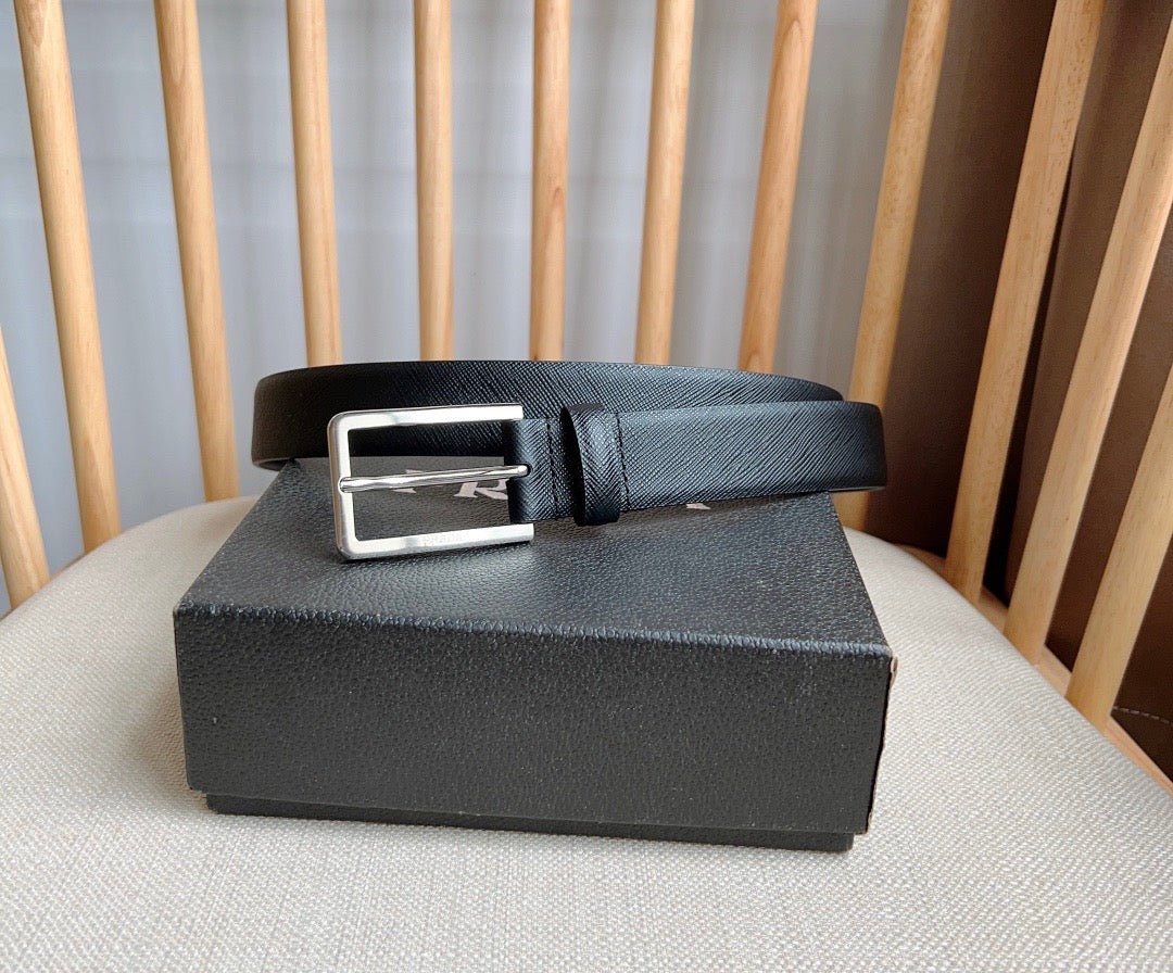 Alternative view of PRADA Black Silver Buckle Belt