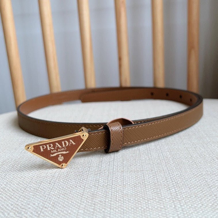 Alternative view of PRADA Brown Leather Logo Belt