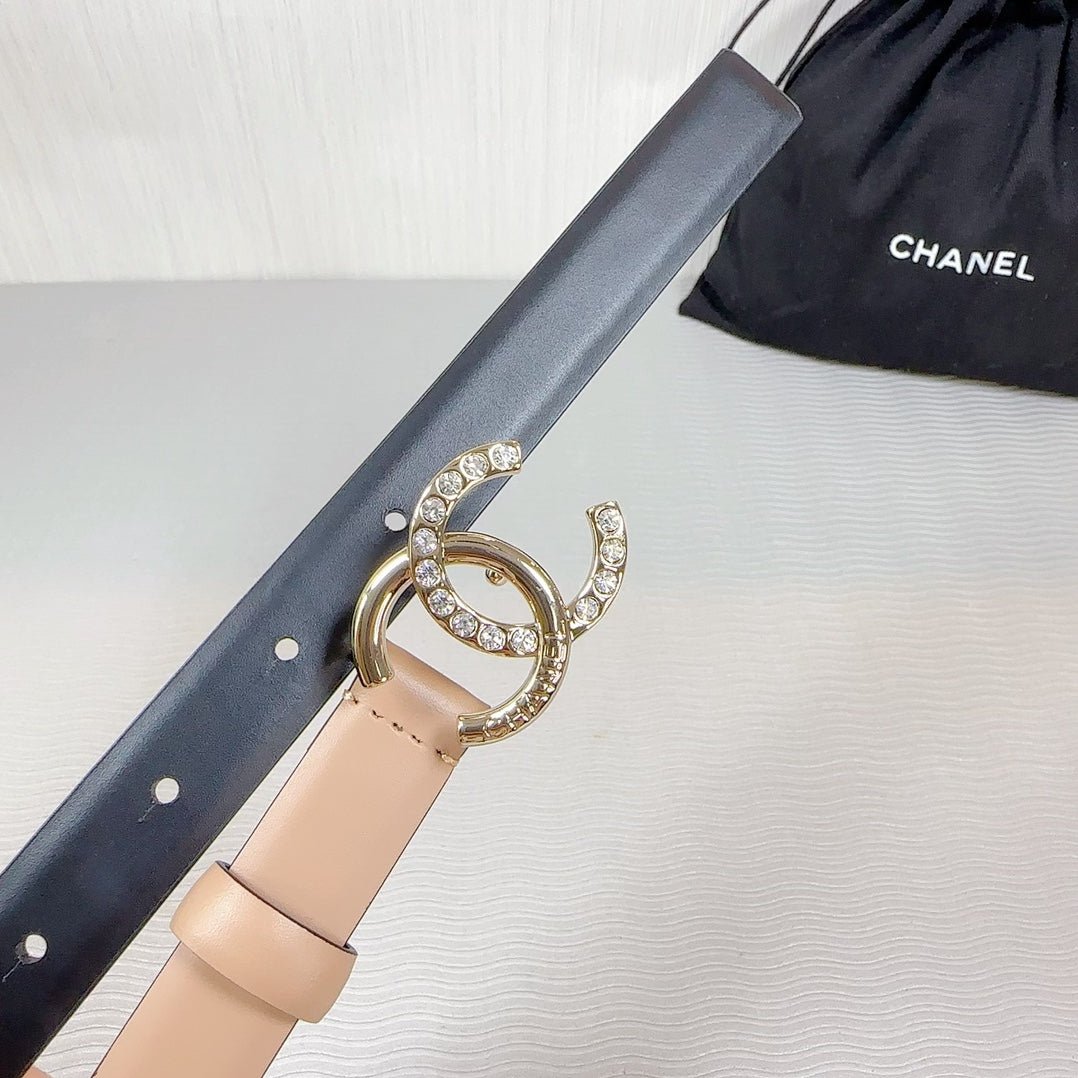 Chanel Beige Crystal Belt - Image 6