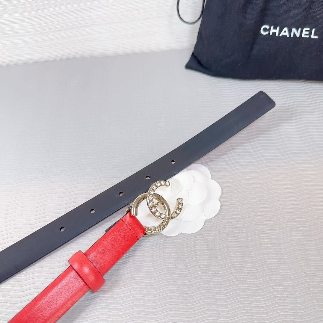 Chanel Red Leather Belt - Image 8