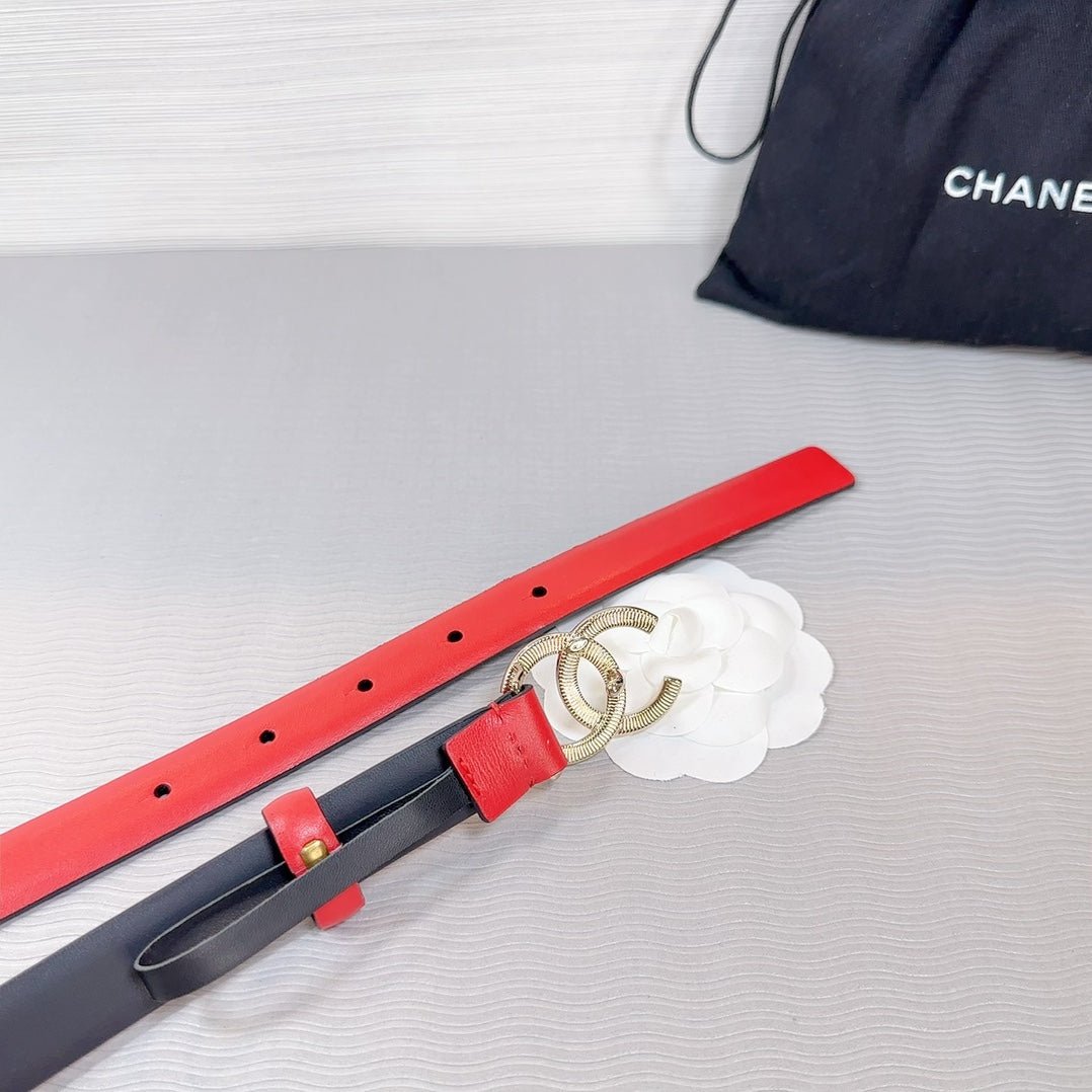 Chanel Red Leather Belt - Image 7