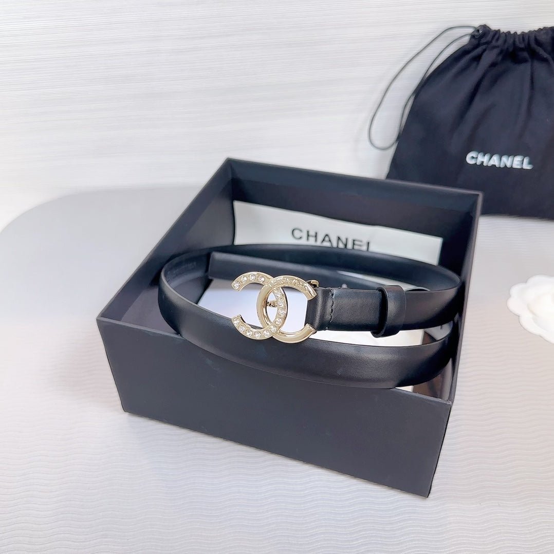 Chanel Crystal Black Belt