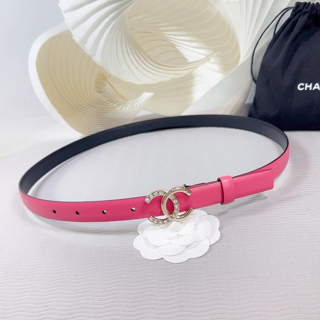 Chanel Hot Pink Leather Belt