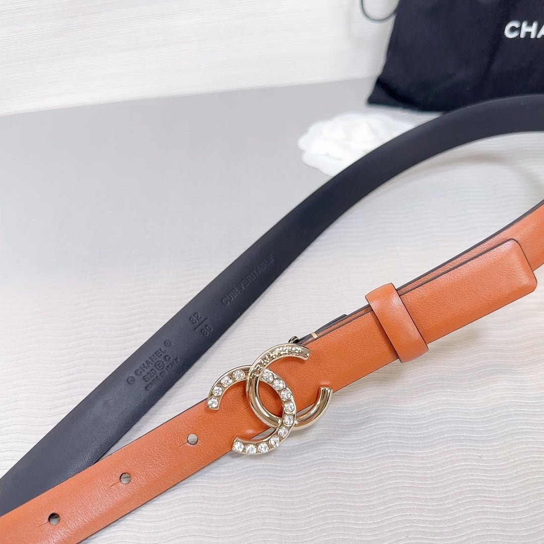 Chanel Orange Leather Belt - Image 6