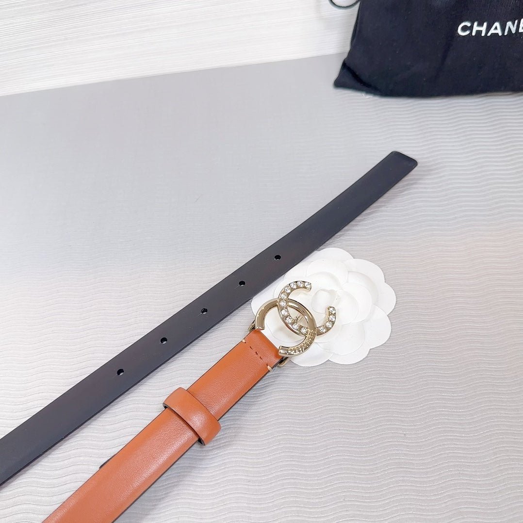 Chanel Orange Leather Belt - Image 8