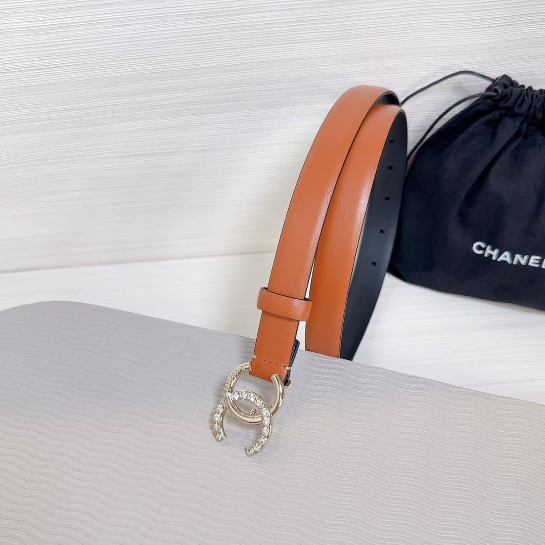 Chanel Orange Leather Belt - Image 5