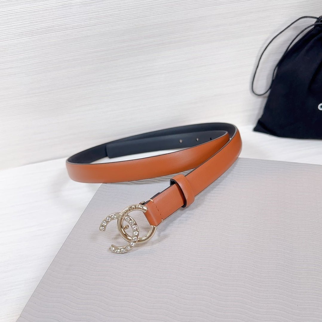 Chanel Orange Leather Belt - Image 4