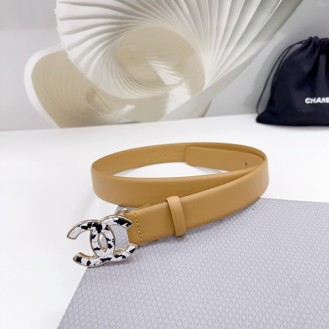 Alternative view of Chanel Mustard Leopard Slim Belt