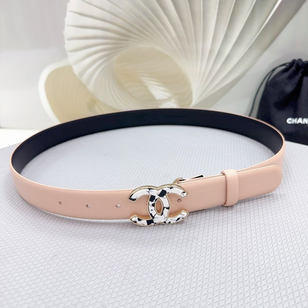 Chanel Dalmatian Pink Leather Belt