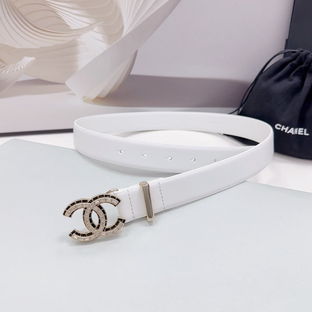 Alternative view of Chanel White Trim Pearl Belt