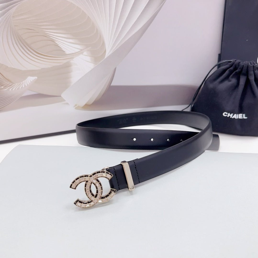 Alternative view of Chanel Black Smooth Pearl Belt