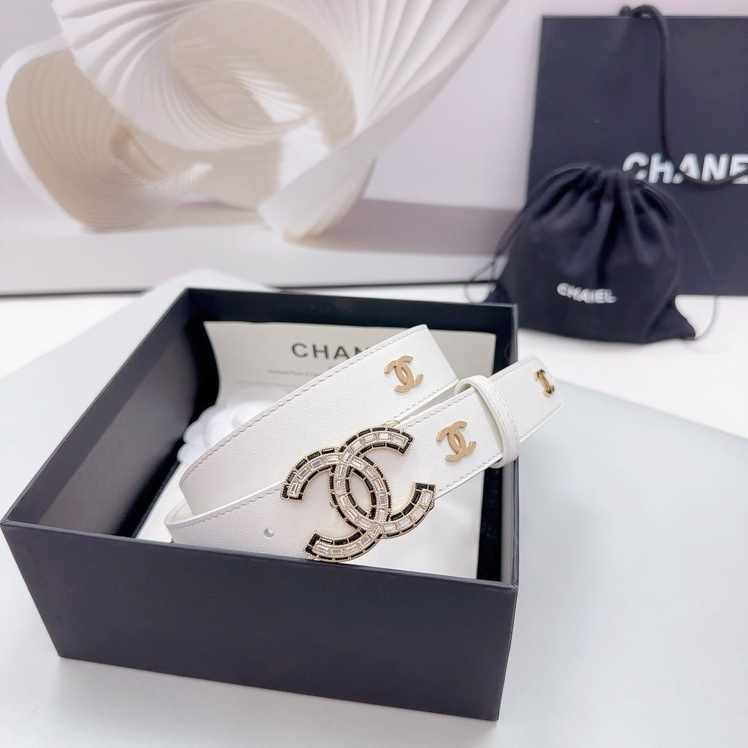 Alternative view of Chanel Multi Logo White Belt