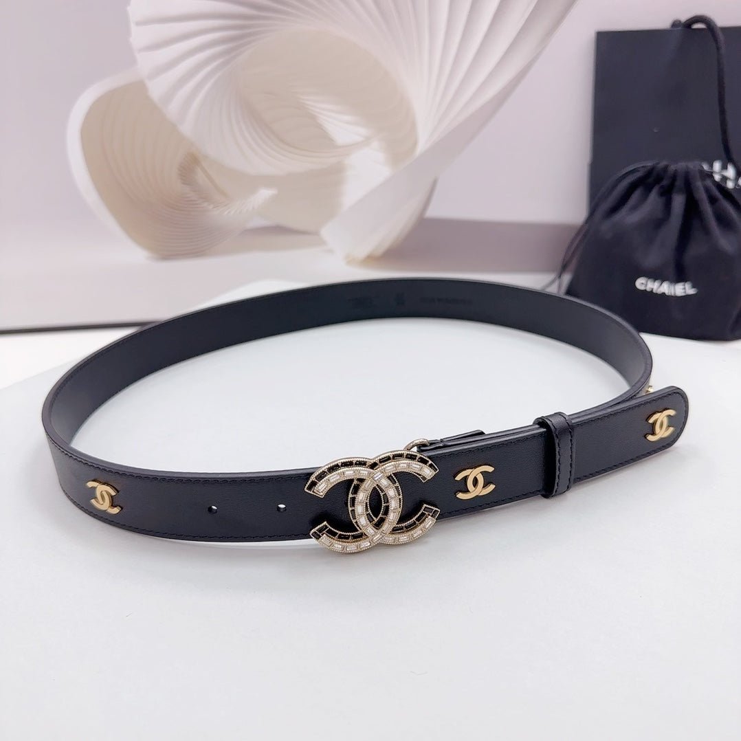 Chanel Multi Logo Black Belt