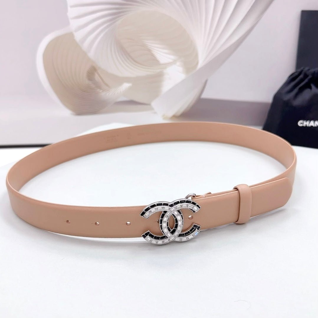 Chanel Nude Silver Crystal Belt