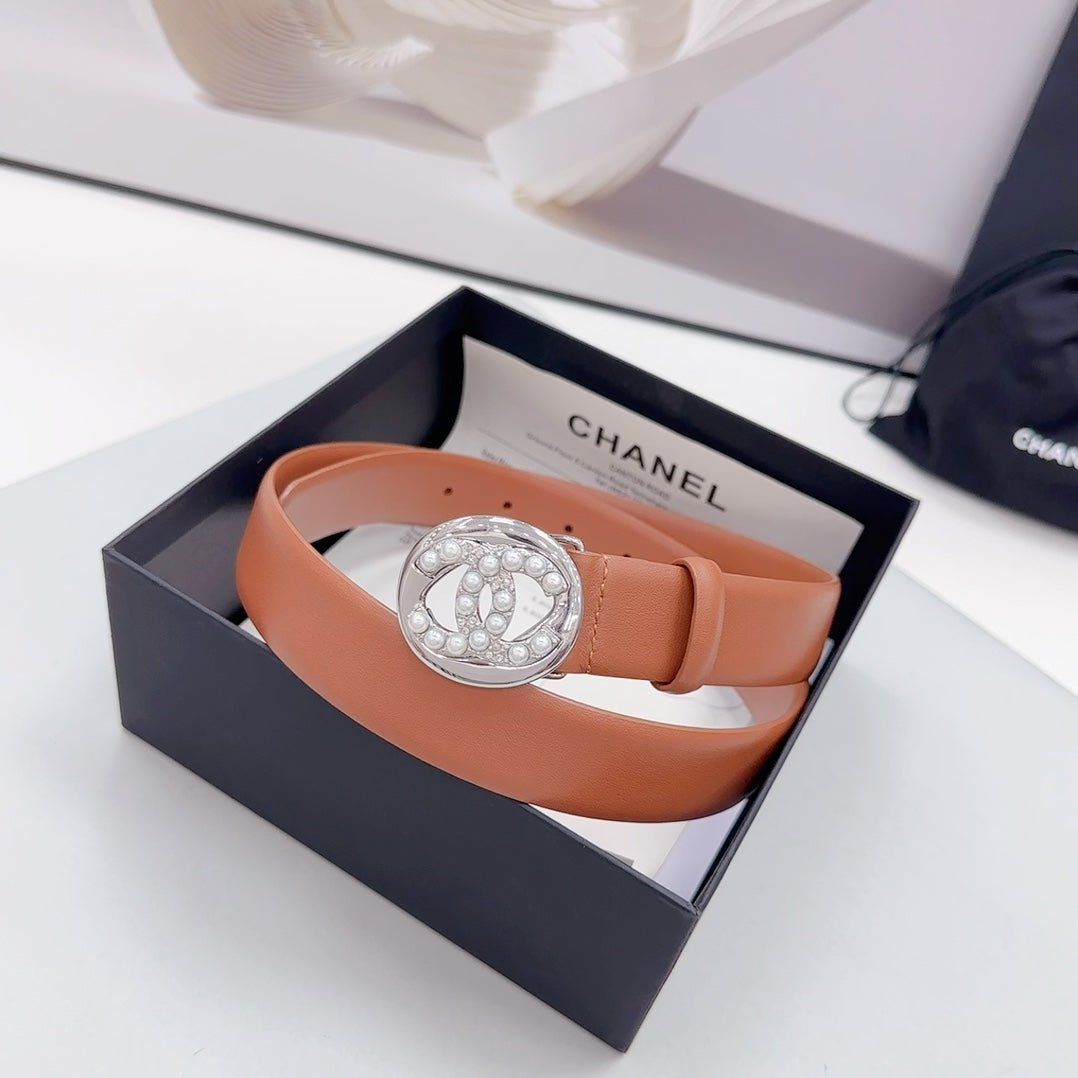 Alternative view of Chanel Caramel Silver Pearl Belt