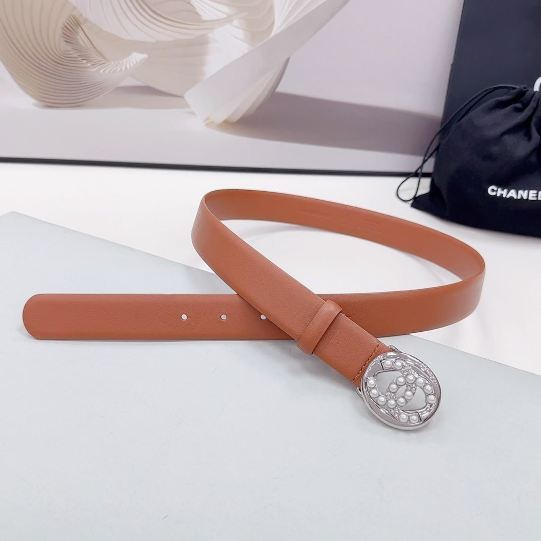 Chanel Caramel Pearl Belt - Image 3