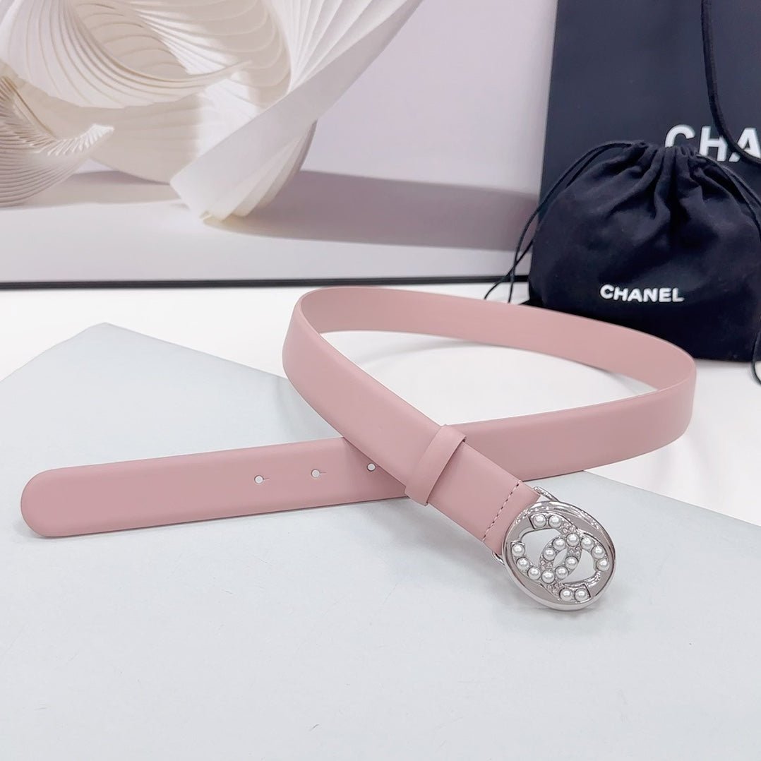 Alternative view of Chanel Blush Pink Silver Pearl Belt