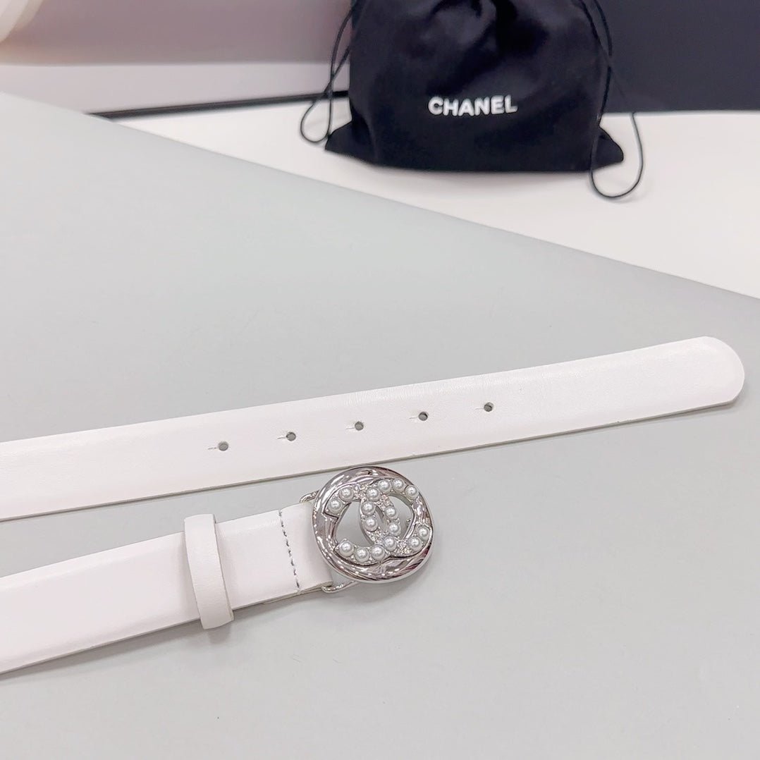 Chanel Cream Pearl Belt - Image 7