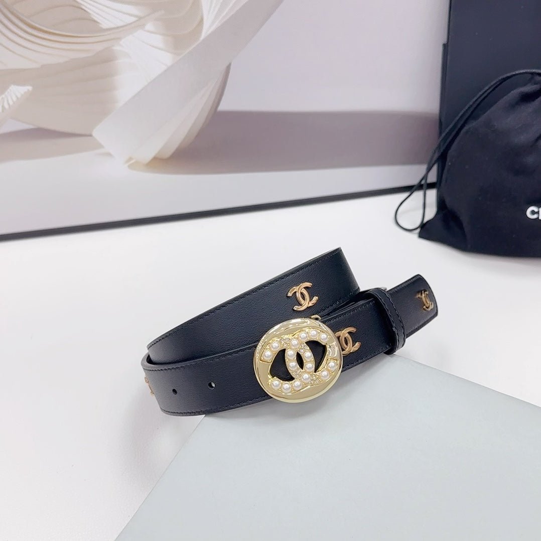Alternative view of Chanel Black Multi Logo Pearl Belt