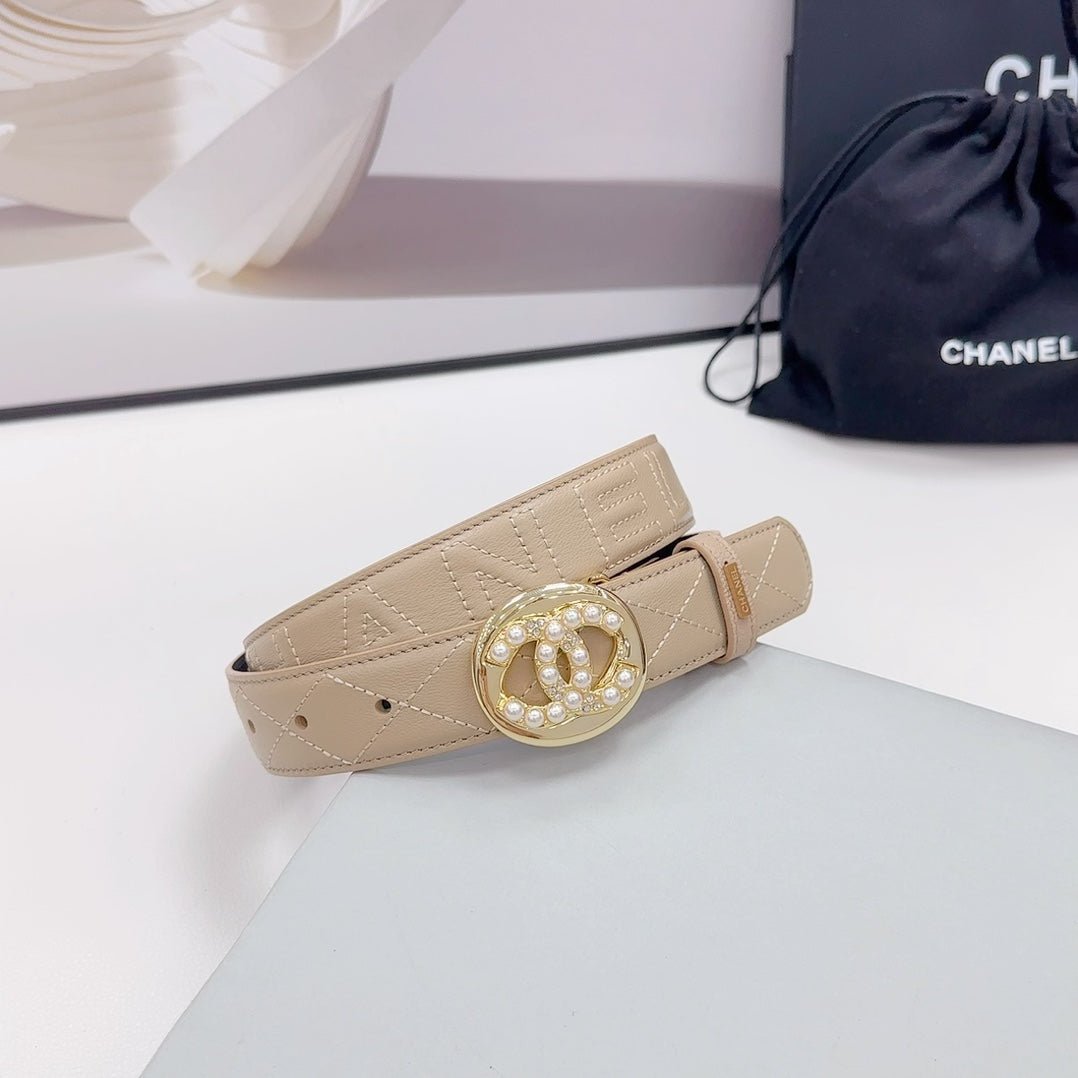 Chanel Quilted Pearl Belt - Image 4