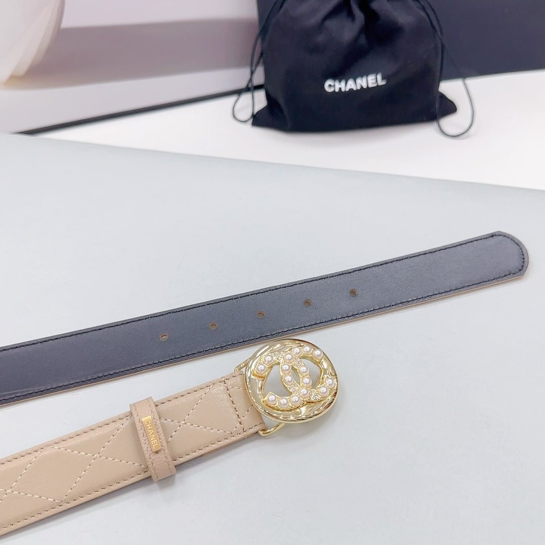 Chanel Quilted Pearl Belt - Image 7