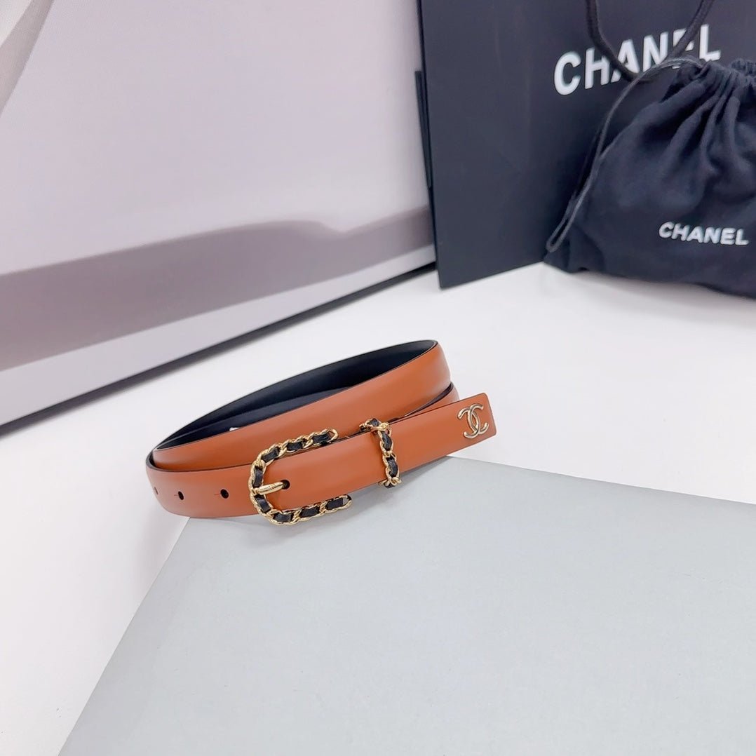 Alternative view of Chanel Woven Buckle Tan Belt