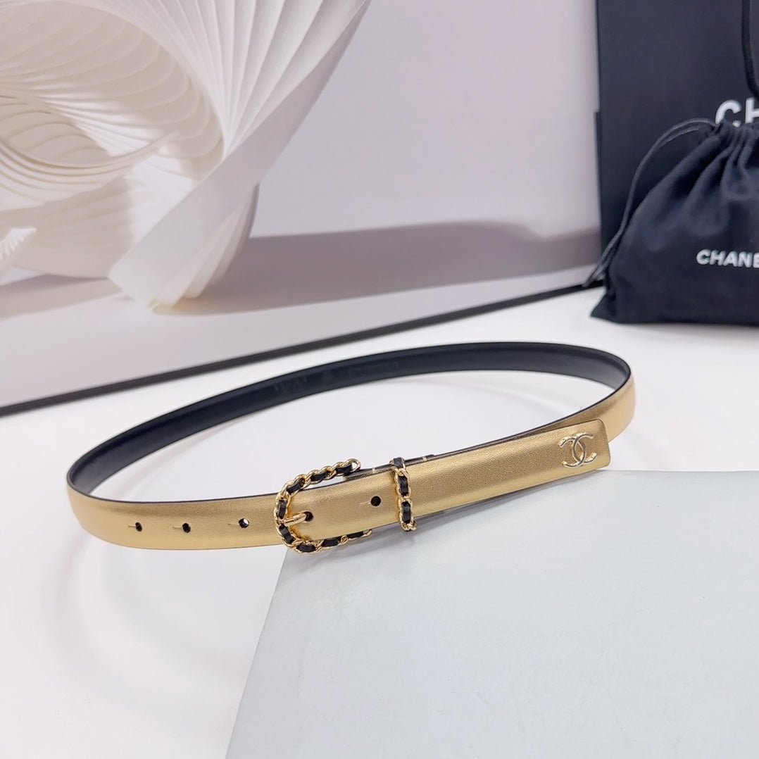 Chanel Shiny Gold Waist Belt