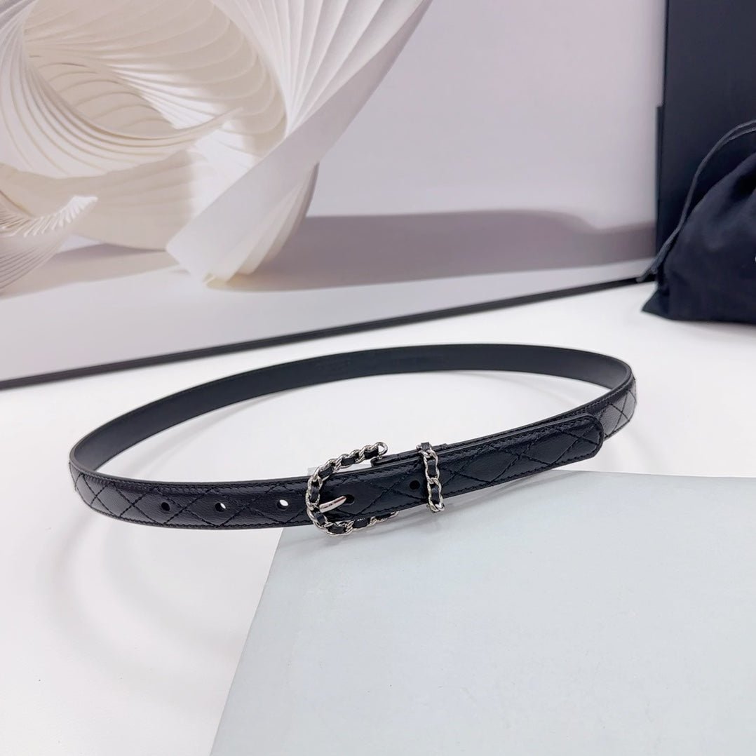 Chanel Chain Buckle Black Belt