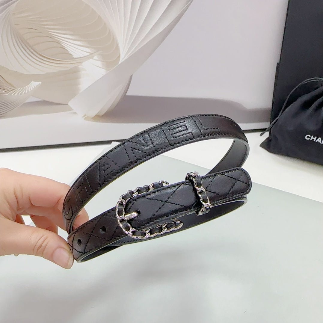 Alternative view of Chanel Chain Buckle Black Belt