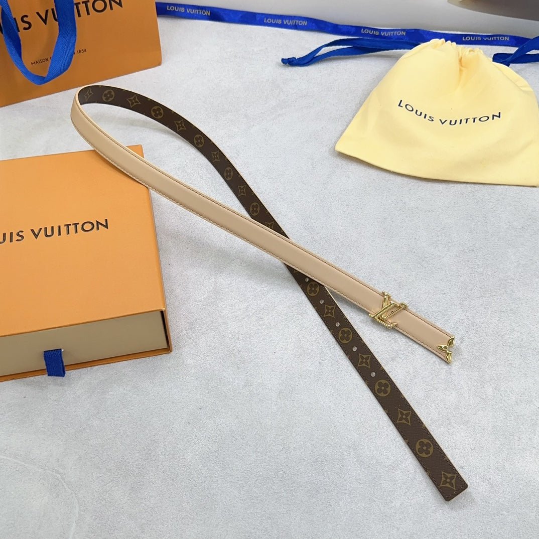 Alternative view of Pretty LV 20mm Reversible Belt Beige Calfskin