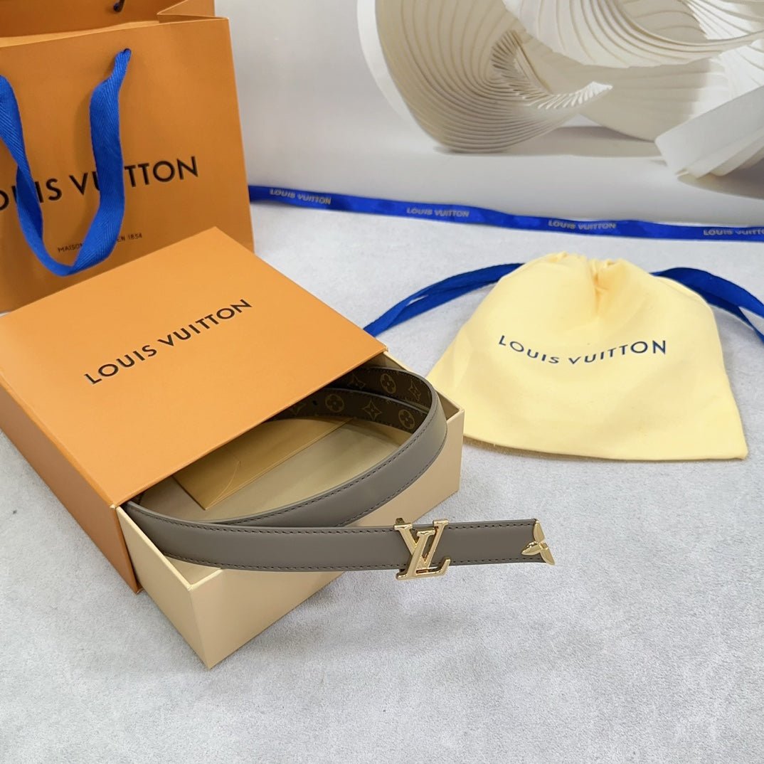 Alternative view of Pretty LV 20mm Reversible Belt Grey Calfskin