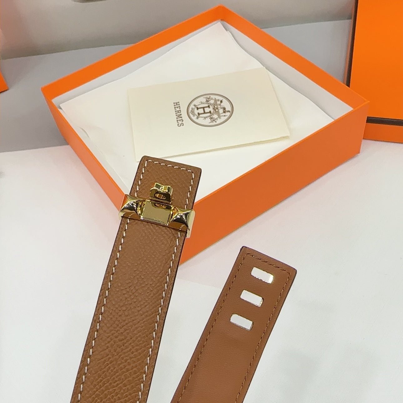 Collier De Chien Belt 30mm Gold Epsom Gold Buckle - Image 7