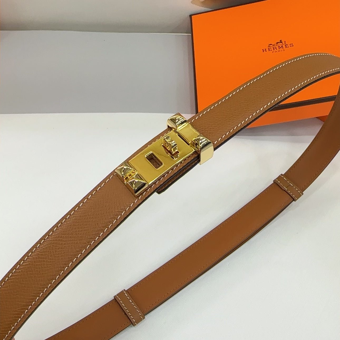 Collier De Chien Belt 30mm Gold Epsom Gold Buckle - Image 5