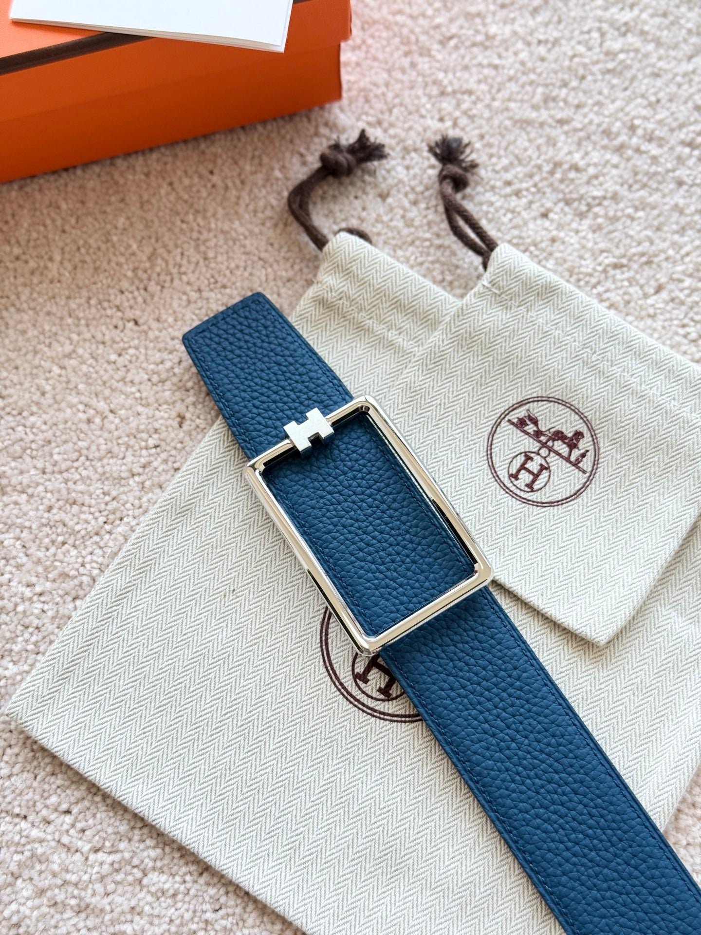 Hermes Black Teal Silver Pin - Image 5