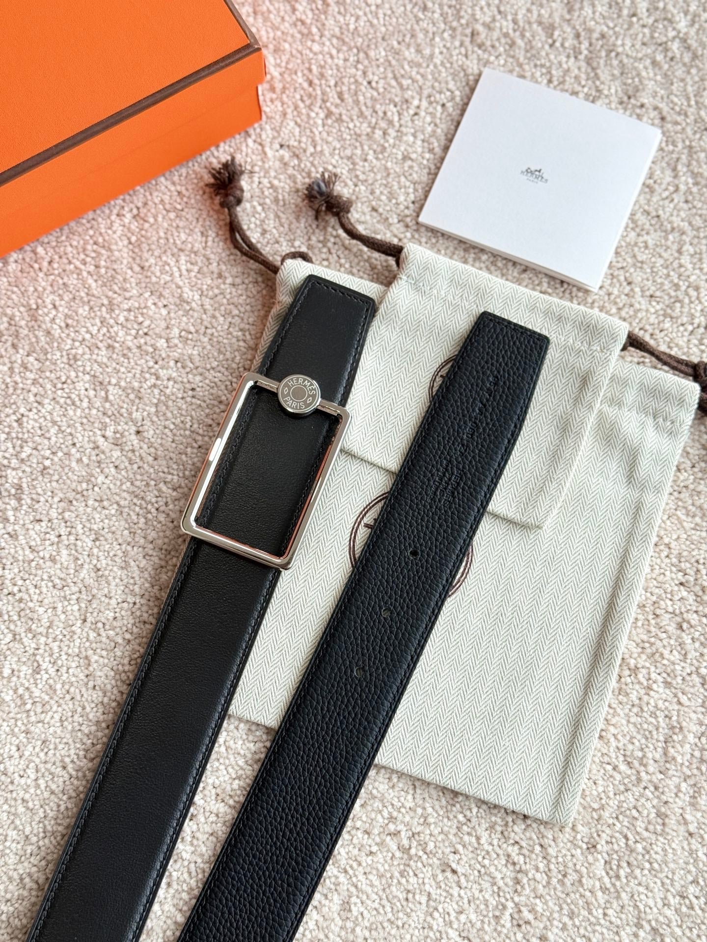 Hermes Black Silver Square - Image 4