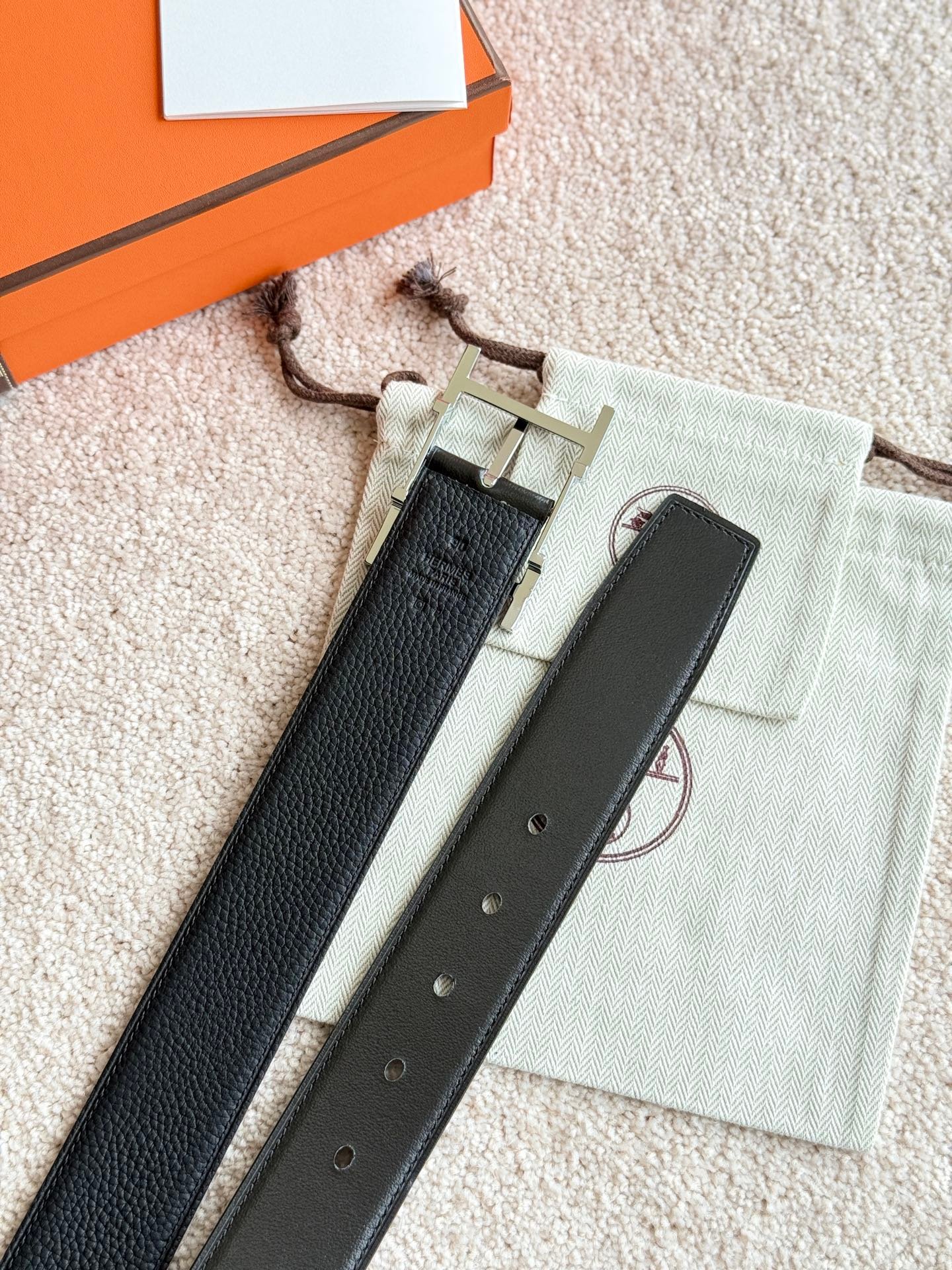 Hermes Black Grain Silver - Image 6