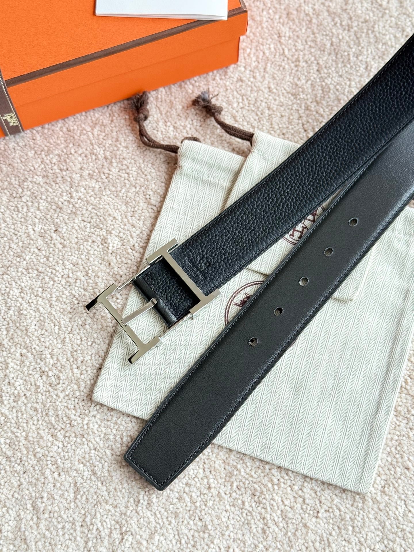 Hermes Black Grain Silver - Image 8