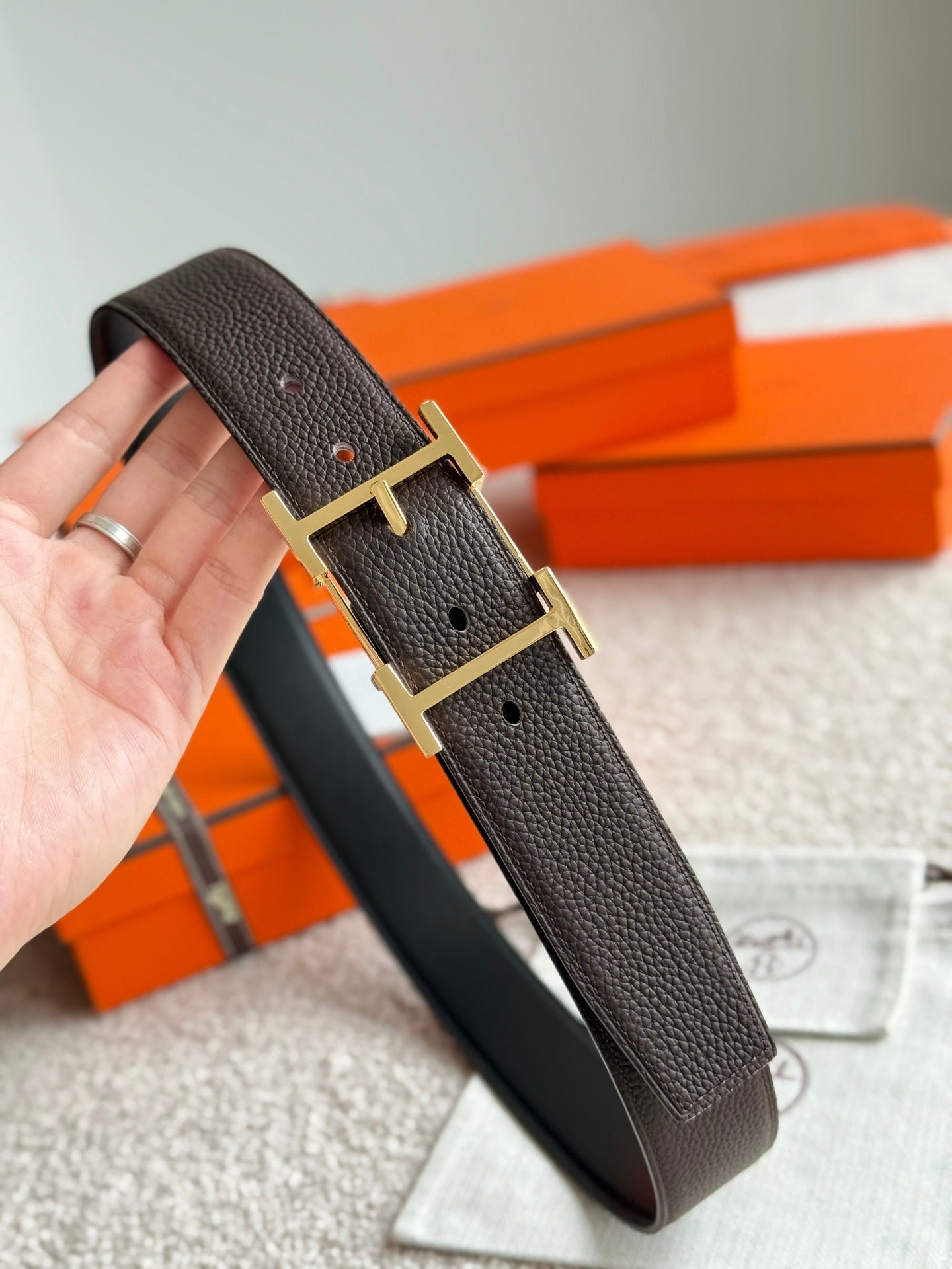 Hermes Dark Gold Grain - Image 5