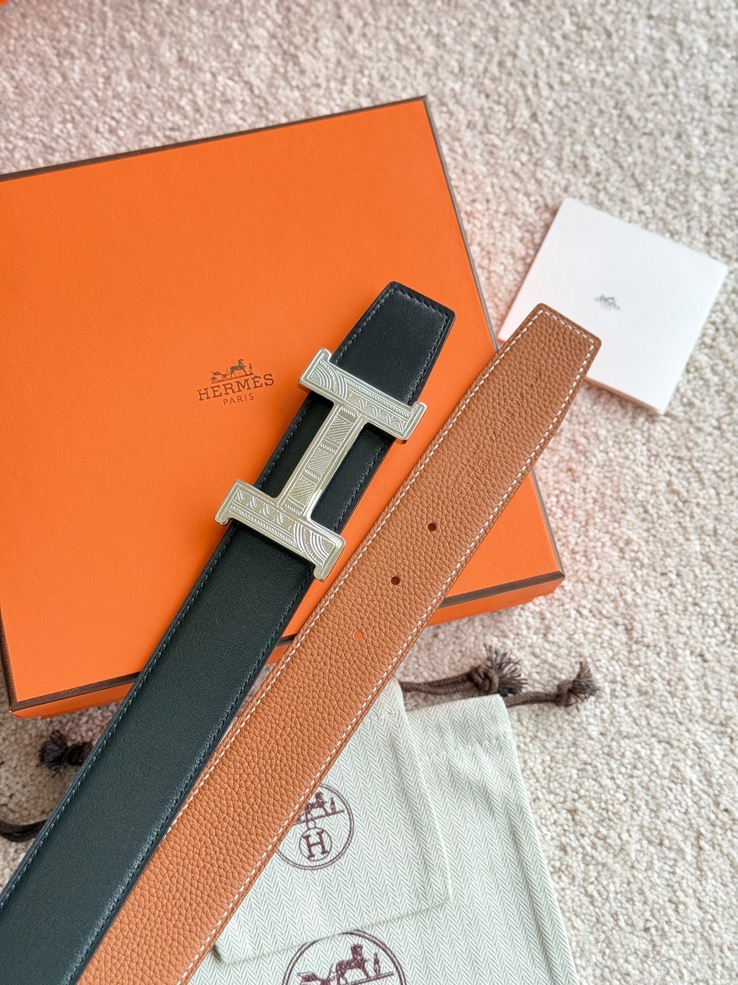 Alternative view of HM Constance Touareg 38mm Belt Black Brown Leather 188429