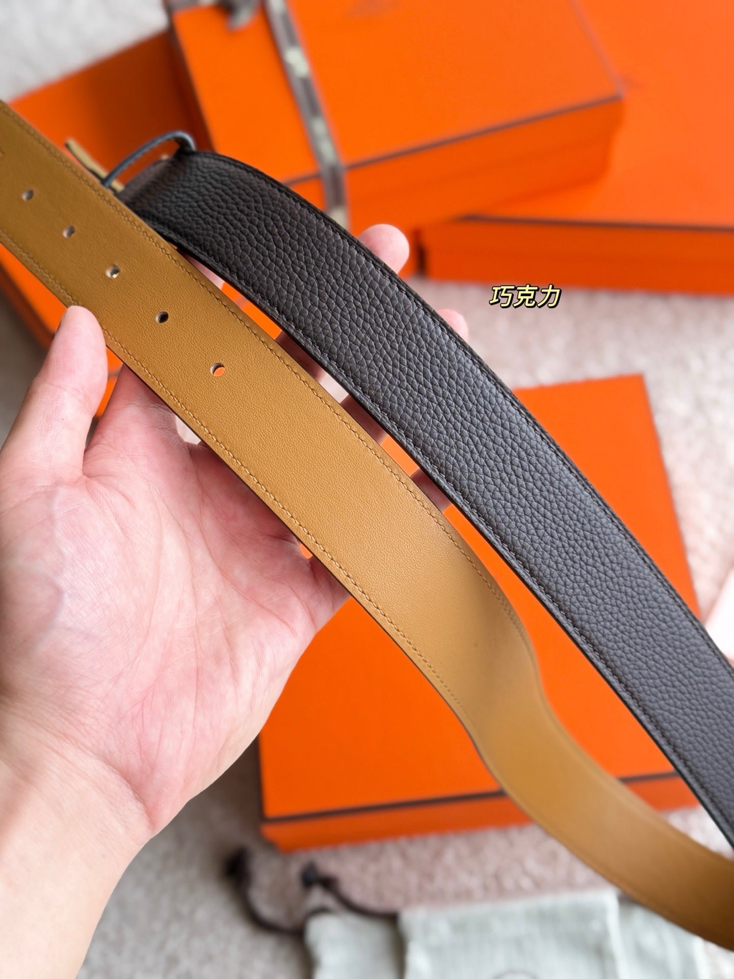 HERMES Black Gold Pin Strap - Image 4