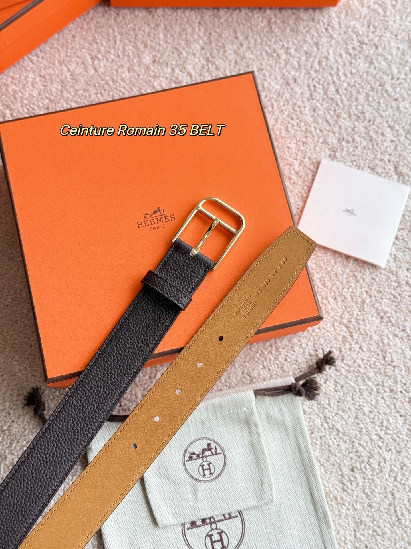 HERMES Black Gold Pin Strap - Image 5