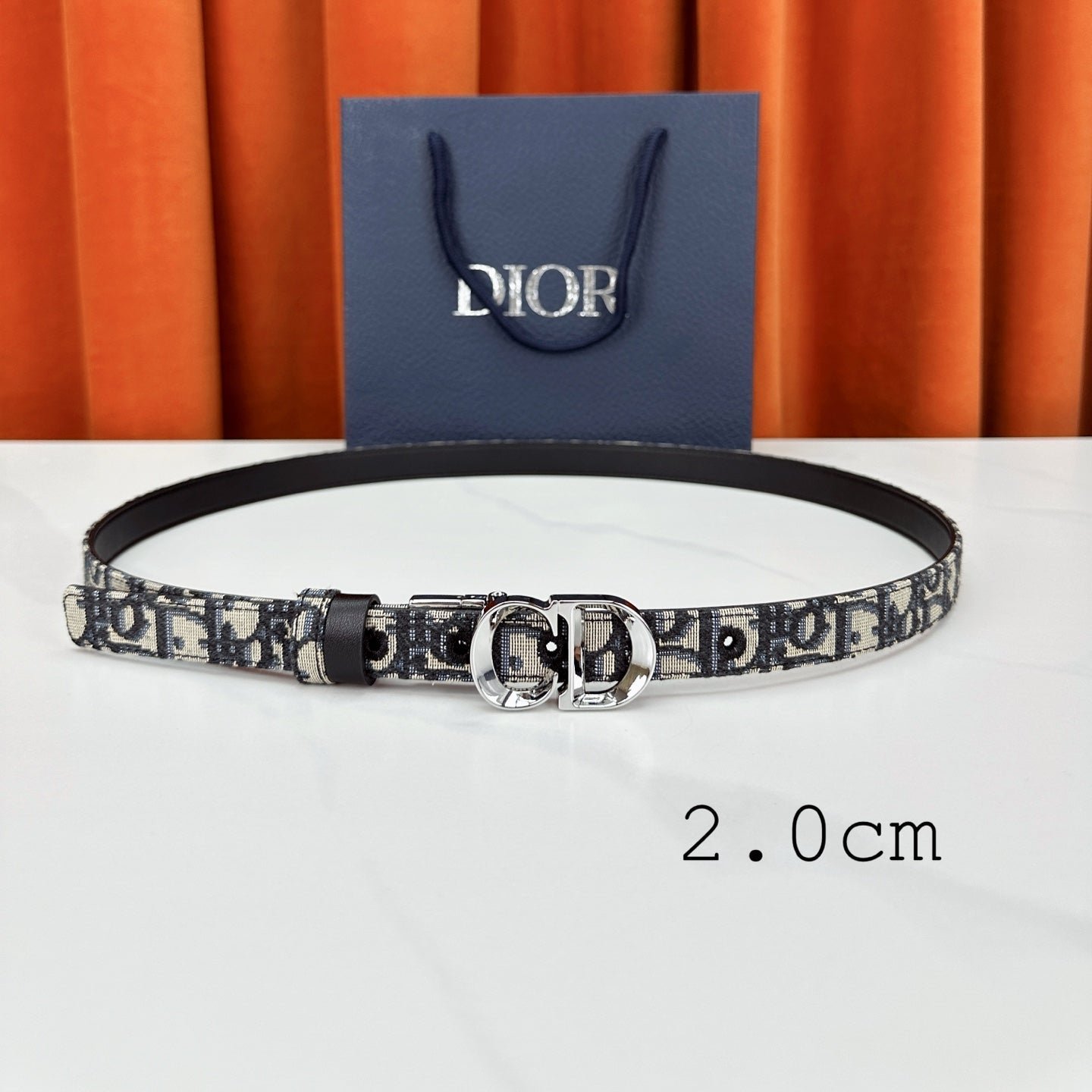 Dior Canvas Slim CD Belt