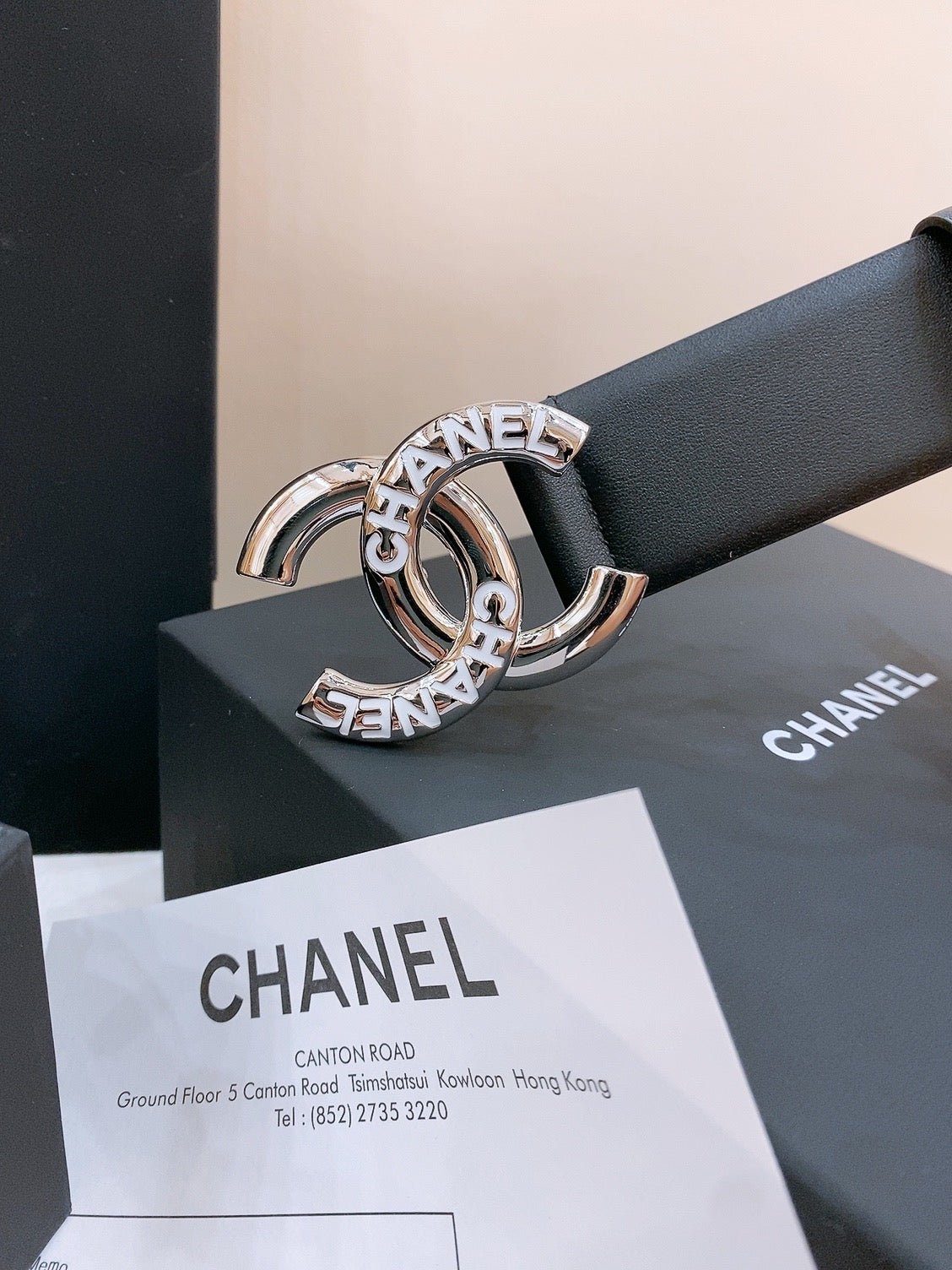 Alternative view of Chanel Black Letter Logo Belt