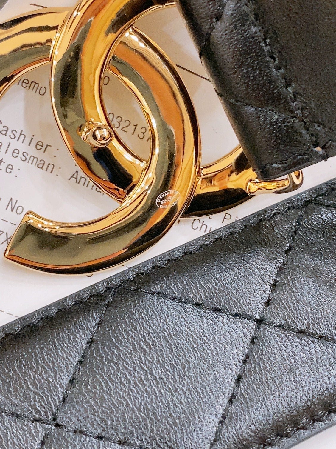 Chanel Quilt Logo Gold Belt - Image 6