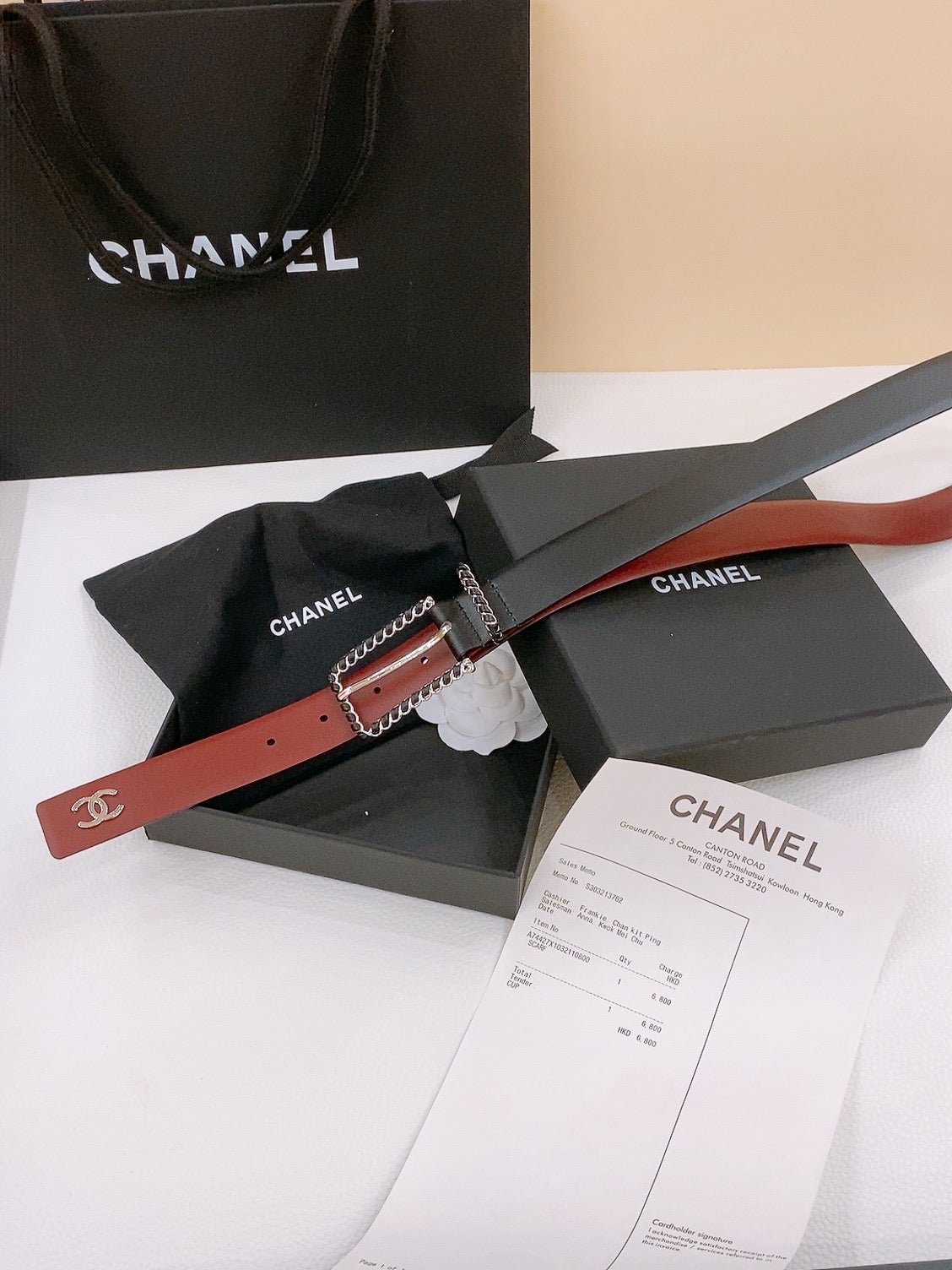 Alternative view of Chanel Black Weave Silver Pin
