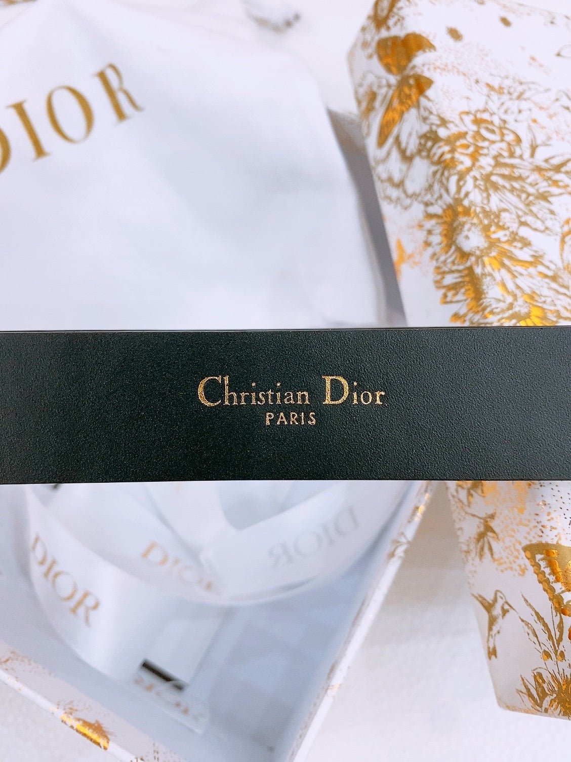 Dior Black Calfskin Silver CD Belt - Image 4